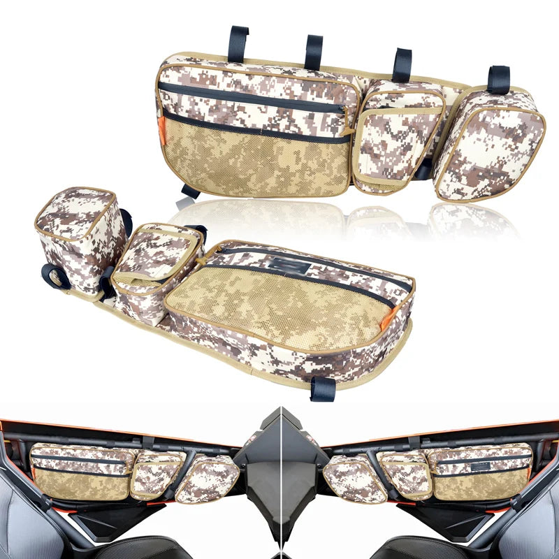 Front Upper and Rear Door Storage Bag Set for Can-Am Maverick X3 (2017–2021)