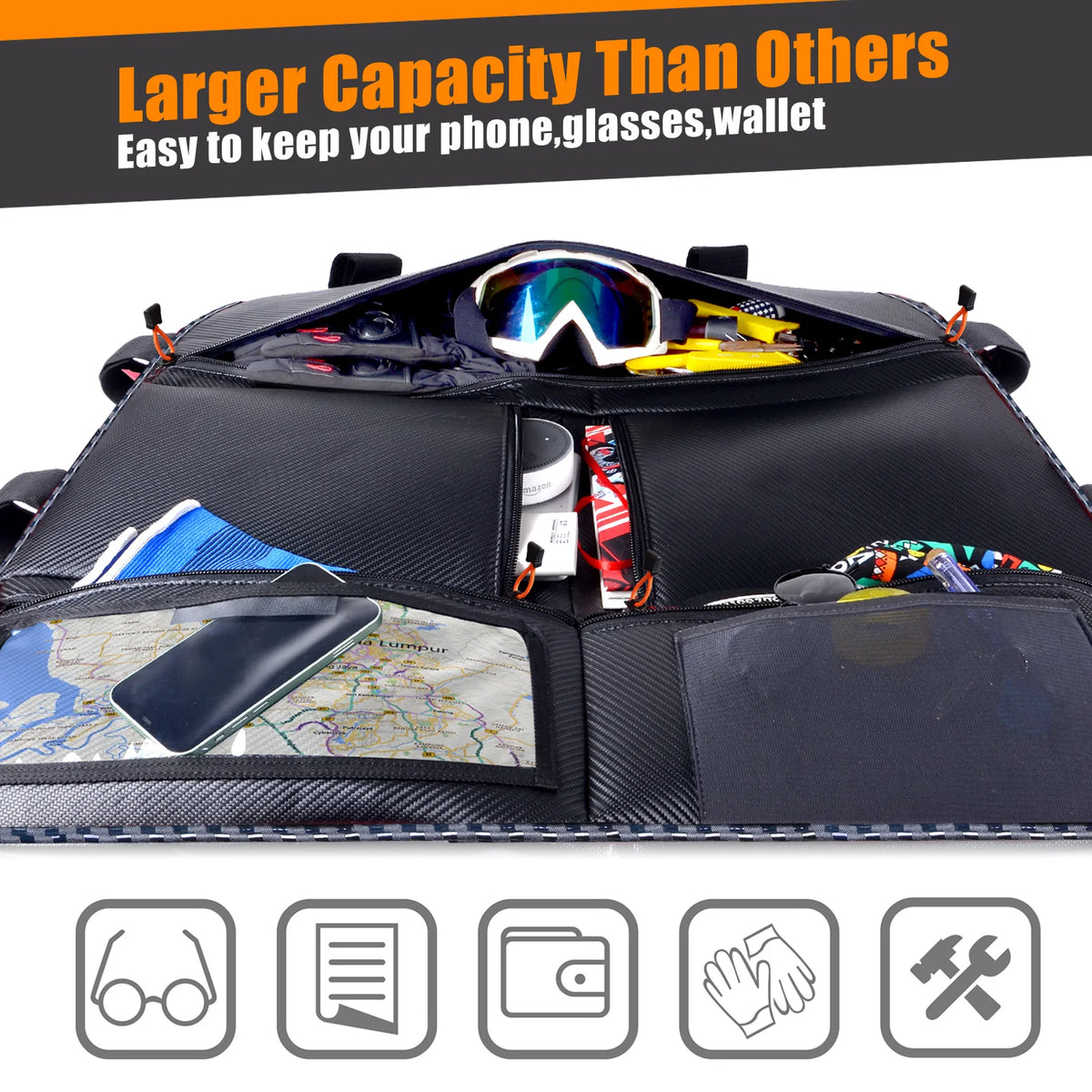 Waterproof 1680D Overhead Roof Storage Bag for UTV & SXS