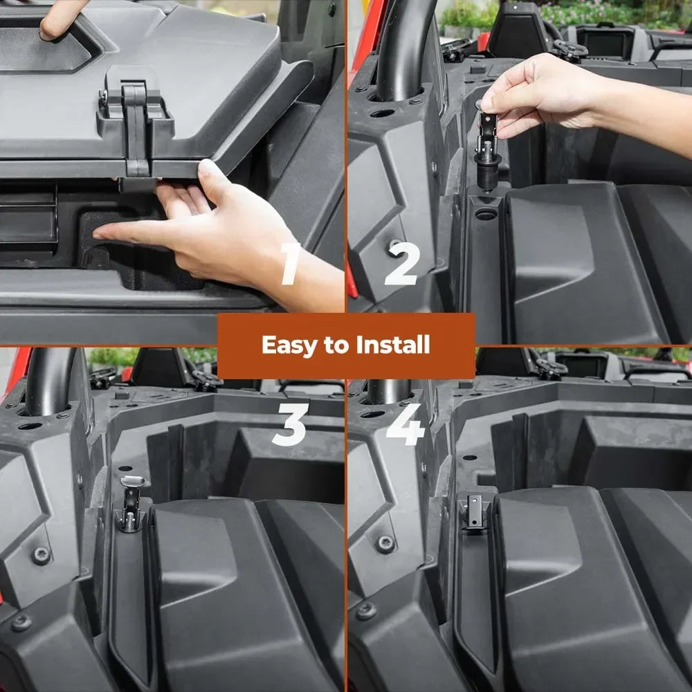 Rear Cargo Gear Box with Lockable Latches for Polaris RZR Pro XP & RZR Turbo R