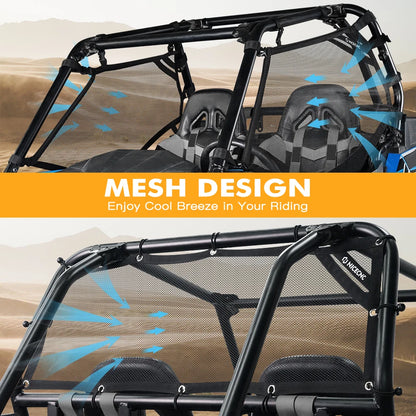 NICECNC Rear Cage Race Net Mesh Panel for Polaris RZR 570, RZR 900 & More