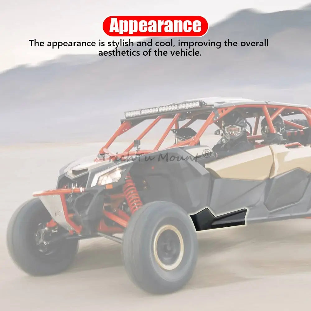 4-Seat Front Door Lateral Panel Kit, ABS Matte Black for Can-Am Maverick X3 (2017–2023)