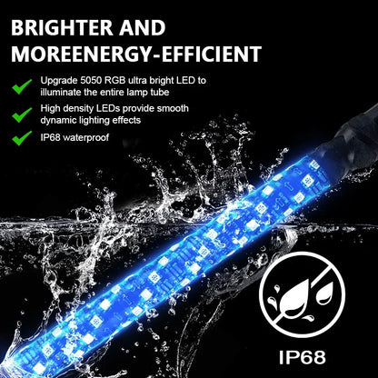 1-Foot RGB LED Whip Light with App Control for UTV & SXS