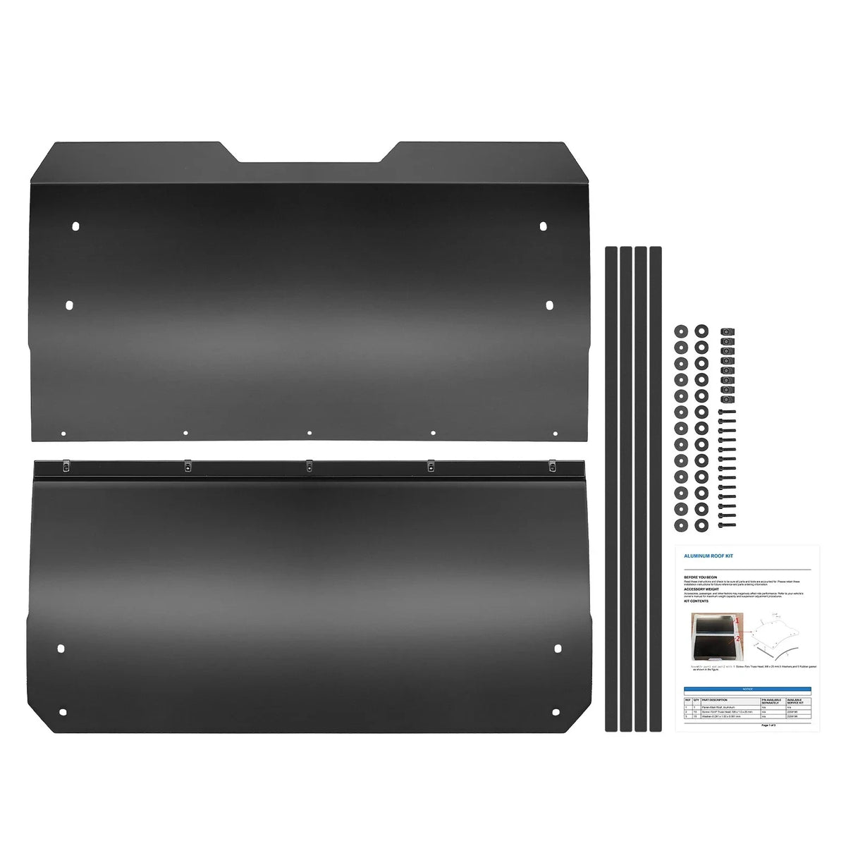 KEMIMOTO Black Aluminum Roof Top with Sun Visor for Polaris RZR Pro R (2022–2025)