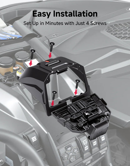 3.8L Dash Storage Box with GPS and Device Holder for Can-Am Maverick X3 (2017–2026)