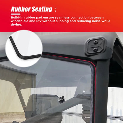 UV-Resistant Clear Hard Rear Windshield for Can-Am Defender (2016–2026)