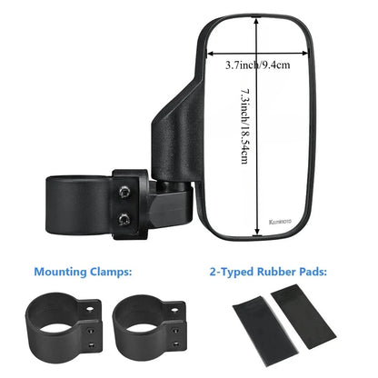 Shockproof Side Mirrors for 1.75–2 Inch Roll Cage for UTV & SXS