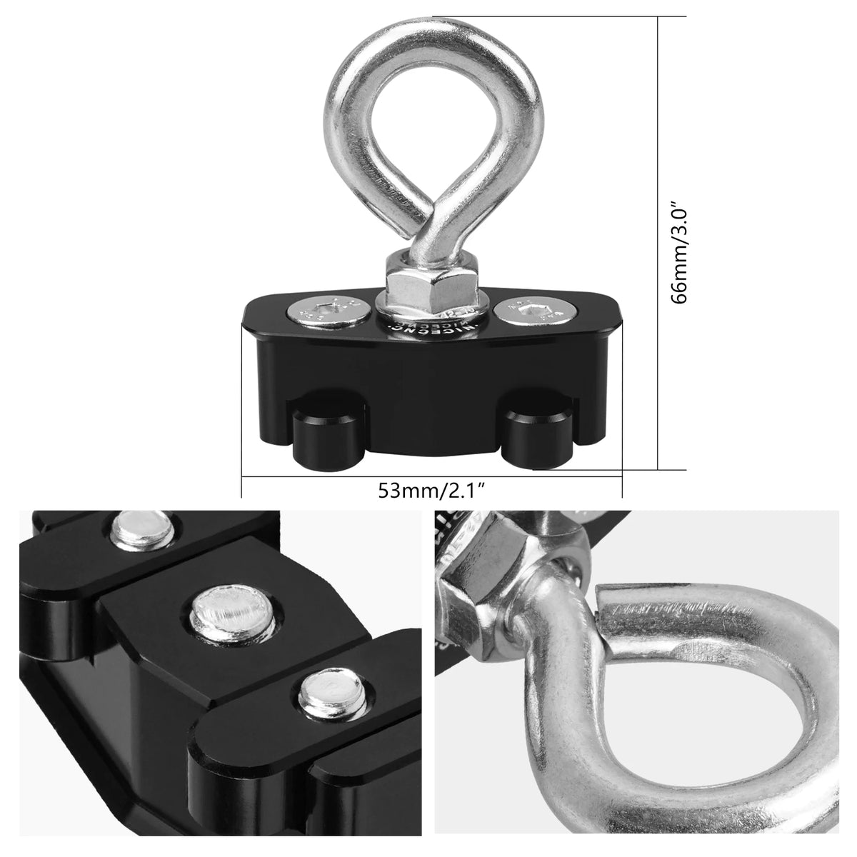 NICECNC Aluminum Lock Tie-Down Anchors (2-Pack) for Can-Am Maverick X3 (2017–2021)