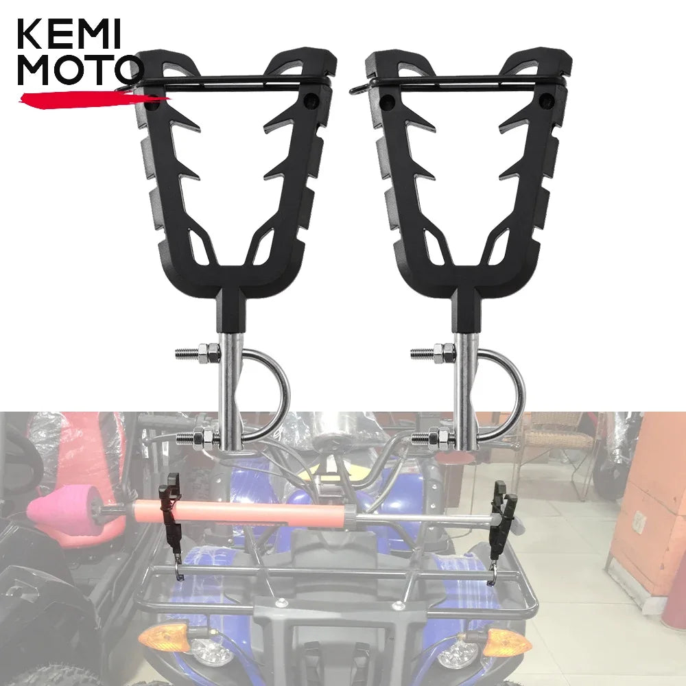 KEMIMOTO Single Bow Rack Holder, V-Grip Cushioned for UTV & SXS