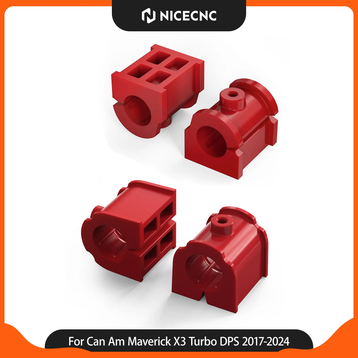 NICECNC Polyurethane Front & Rear Sway Bar Bushings for Can-Am Maverick X3 (2017–2024)