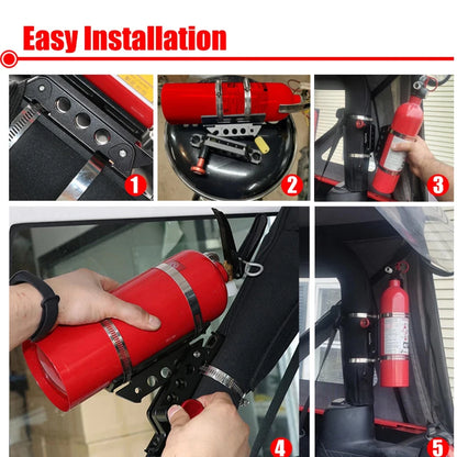 Quick-Release Aluminum Fire Extinguisher Mount for UTV & SXS