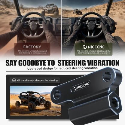 NICECNC Heim Joint Tie Rod Flag Steering Stabilizer for Can-Am Maverick X3 (2017–2021)