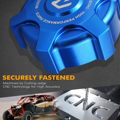 NICECNC Aluminum Fuel Tank Cap Cover for Can-Am Maverick X3 (2017–2024)