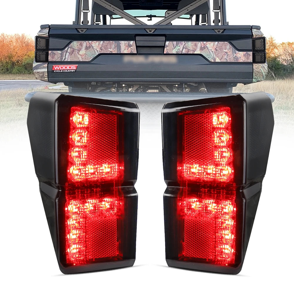 Plug-and-Play LED Tail Lights with Brake Function for Polaris Ranger XP 1000 (2018–2021)