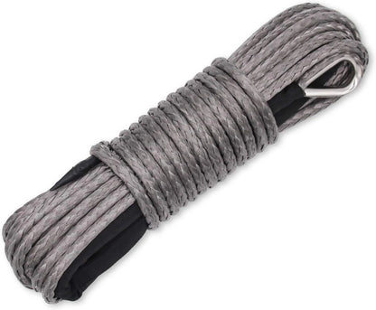 Synthetic Winch Rope 7 mm x 15 m, 9,300 lb for UTV & SXS