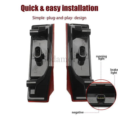 LED Rear Tail Lamps, Direct Replacement for Polaris General (2022)