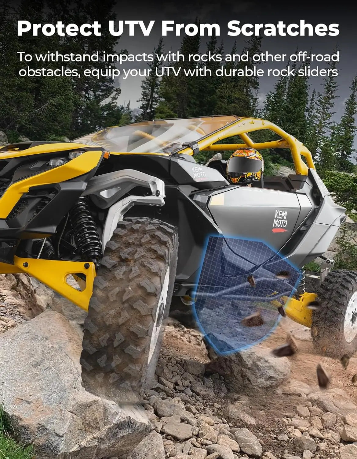 Nerf Bars Rock Sliders with Side Steps for Can-Am Maverick R (2024–2025)