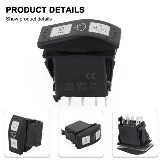 Windshield Wiper Momentary Rocker Switch for Can-Am Defender & Maverick X3