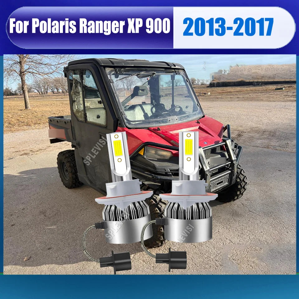 9008 H13 LED Headlight Bulbs for Polaris Ranger XP 900 (2013–2017)