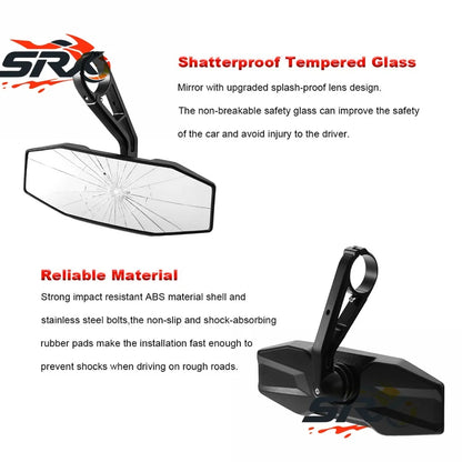 Center Rear View Mirror for Polaris RZR 900, RZR XP 1000 & General