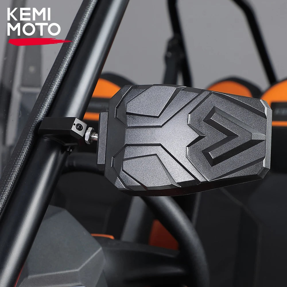 Adjustable Side Mirrors, 1.5–1.875 in Roll Cage for Kawasaki Mule Pro, Teryx & More