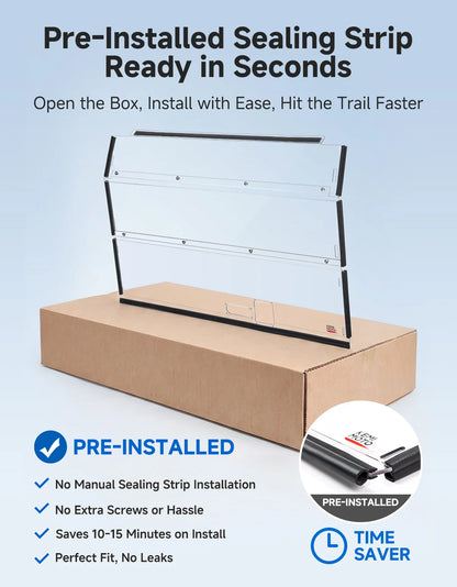 Full Polycarbonate Rear Windshield for Polaris Ranger 570 (2016–2025)