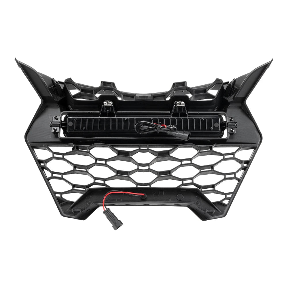 Front Mesh Grille with Dual LED Light Bars for Can-Am Maverick R (2024–2025)