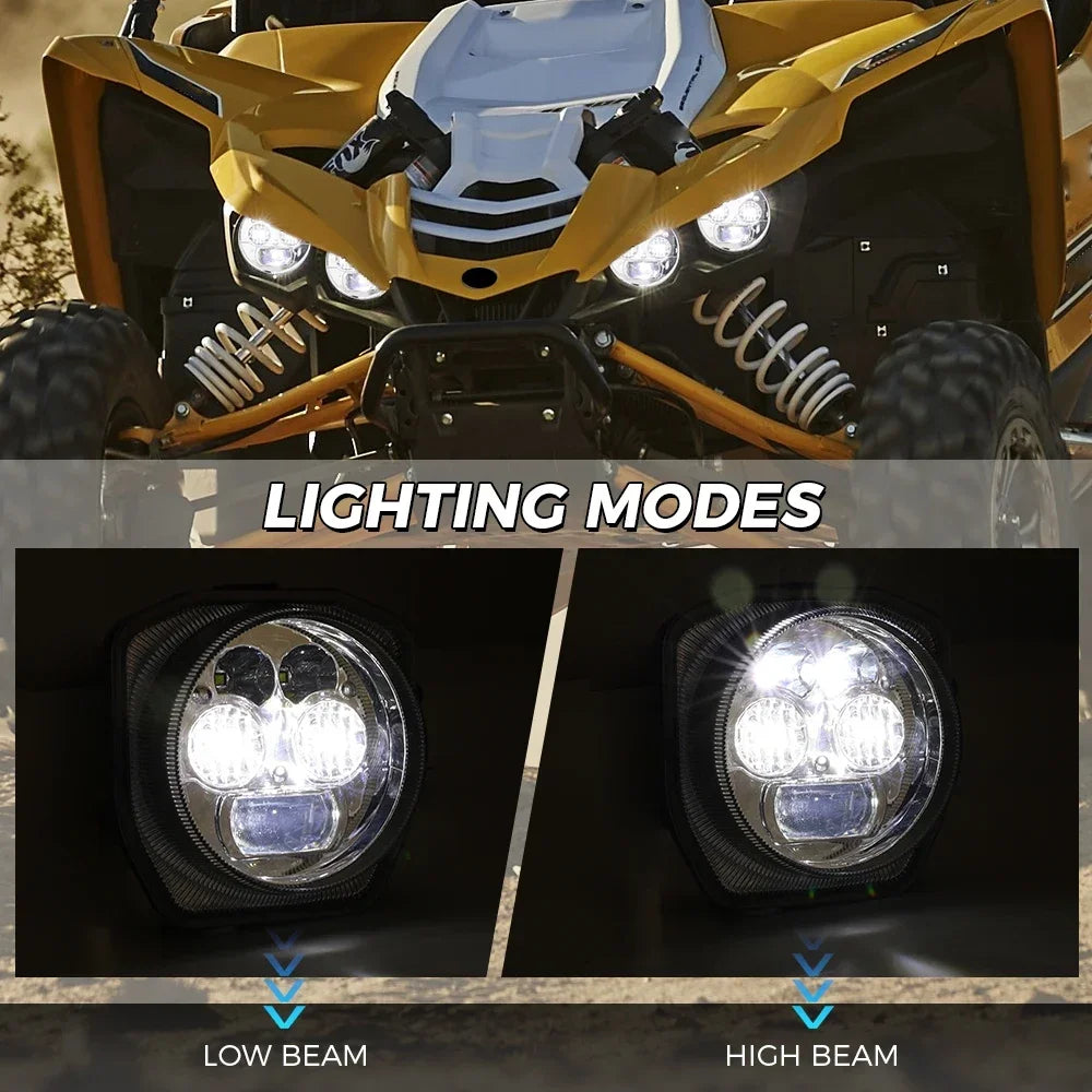 KEMIMOTO LED Headlight Assembly for Yamaha Wolverine X2/X4 & YXZ1000R
