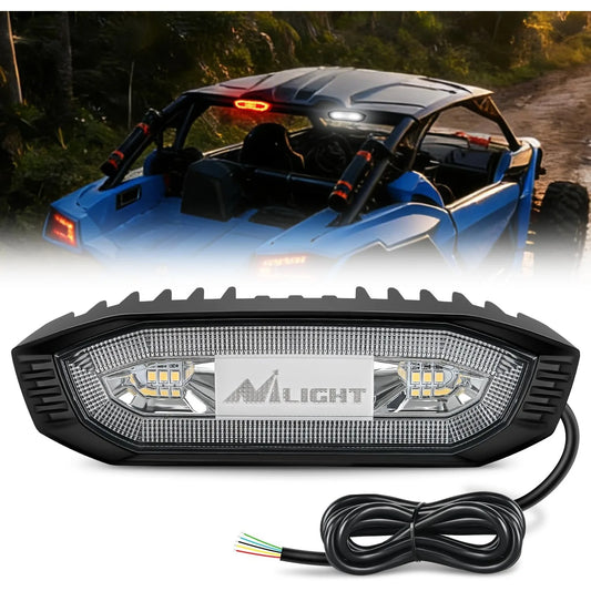 Nilight LED Chase Brake Light Bar, 1.75–2 Inch Roll Bar Mount for UTV & SXS
