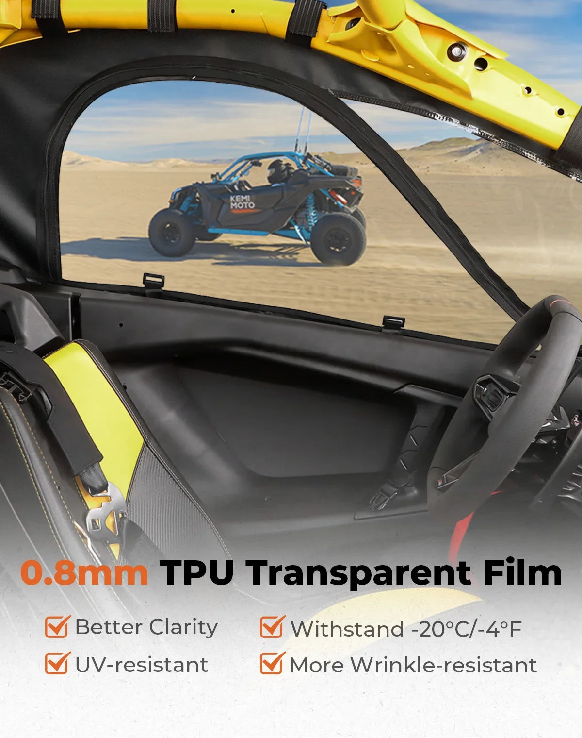 Soft Upper Door Kit with Clear TPU Windows for Can-Am Maverick R (2024)