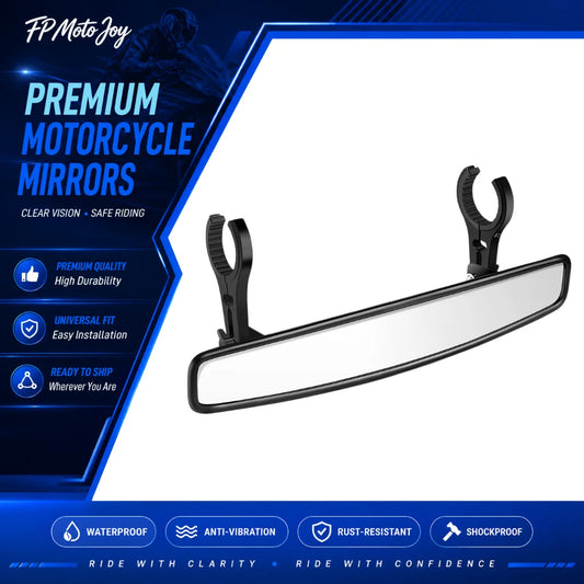 Wide Racing Rear View Mirror, 1.75–2 Inch Clamp for UTV & SXS