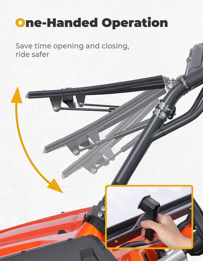3-in-1 Hard-Coated PC Folding Flip Windshield for CFMOTO ZForce 800 & ZForce 950
