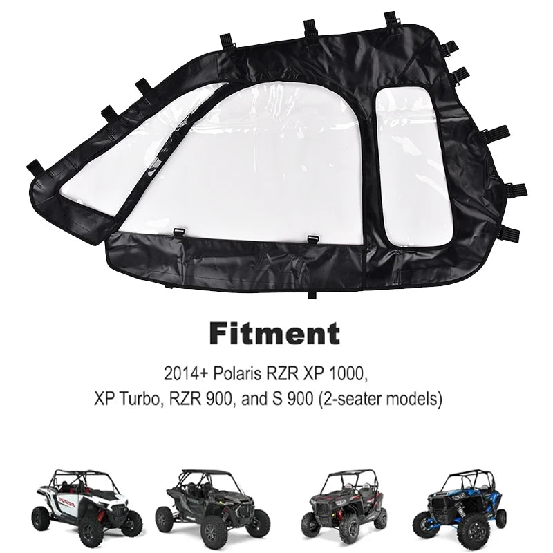 Soft Cab Door Set with Windows for Polaris RZR XP 1000, RZR XP Turbo & RZR 900