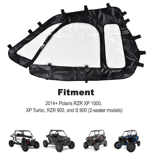 Soft Cab Door Set with Windows for Polaris RZR XP 1000, RZR XP Turbo & RZR 900
