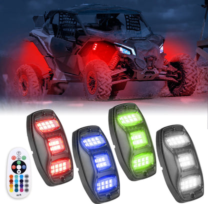Chasing RGB LED Rock Lights Kit for UTV & SXS
