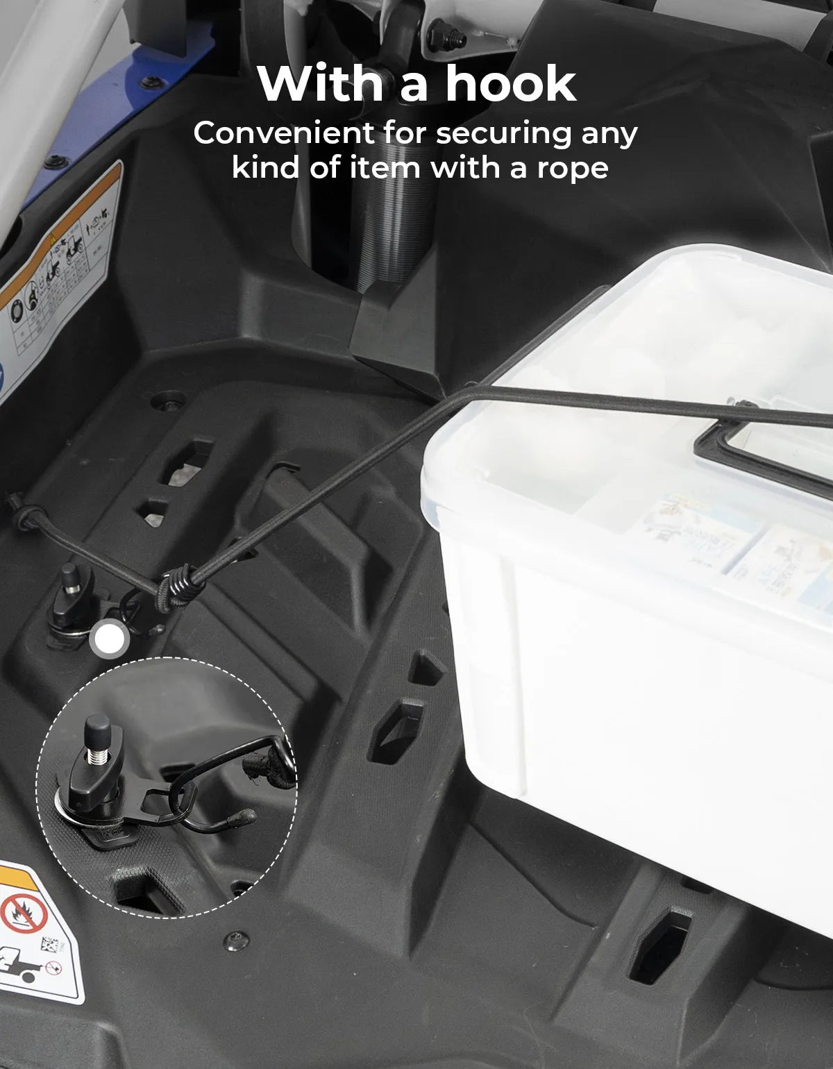 Expandable Cargo Bed Tie-Down Anchor for Can-Am Defender & Maverick Sport