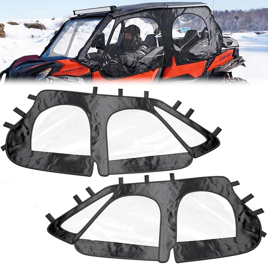 Soft Upper Doors with Clear Side Windows, 4-Seat for Polaris RZR XP 1000 (2014–2023)
