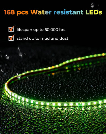 60-Inch Bluetooth RGB Windshield LED Light Strip for UTV & SXS