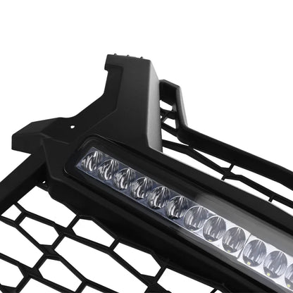 Black Mesh Front Grille with LED Light Bar for Polaris RZR XP 1000 & RZR XP Turbo