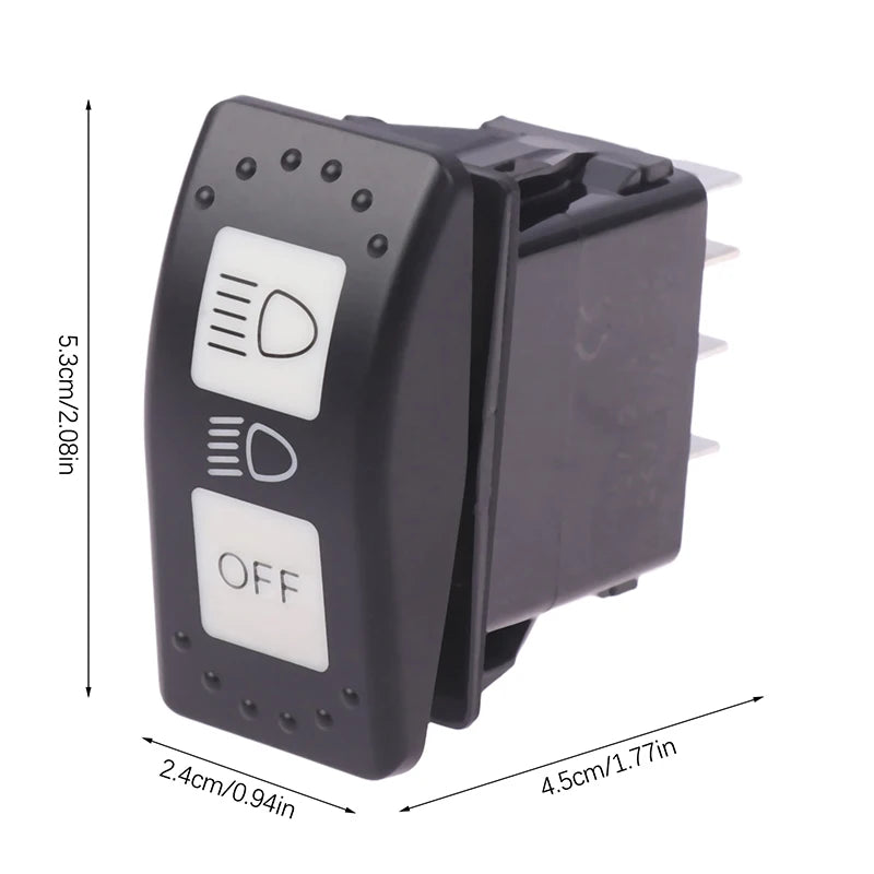 Backlit Headlight Rocker Switch, 20A for Can-Am Defender, Maverick X3 & More
