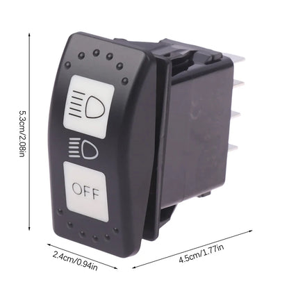 Backlit Headlight Rocker Switch, 20A for Can-Am Defender, Maverick X3 & More