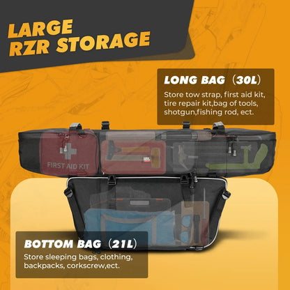 KEMIMOTO 1680D Waterproof Rear Cargo Bag for Polaris RZR XP 1000, RZR XP Turbo & RZR 900