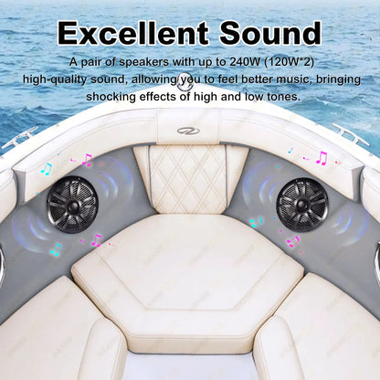 6.5-Inch 120W Waterproof Marine Speaker for UTV & SXS
