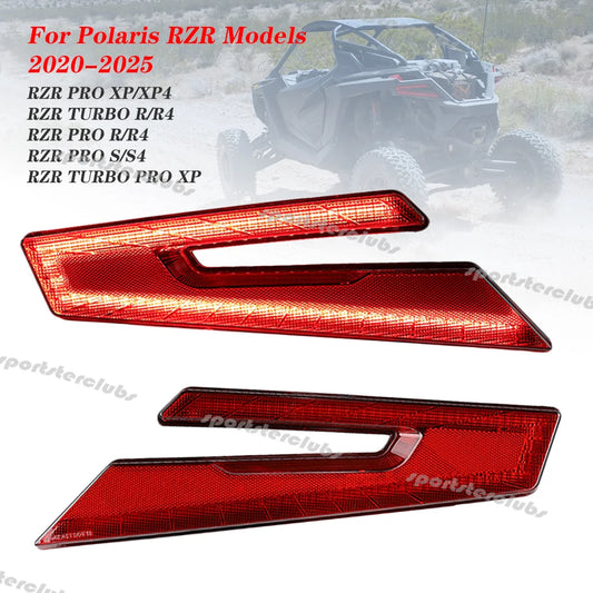 Left & Right Rear LED Brake Tail Light Assembly for Polaris RZR Pro XP, RZR Turbo R & RZR Pro R