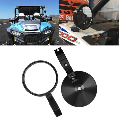 Side Rearview Mirrors with 1.75-Inch Roll Bar Clamps for UTV & SXS