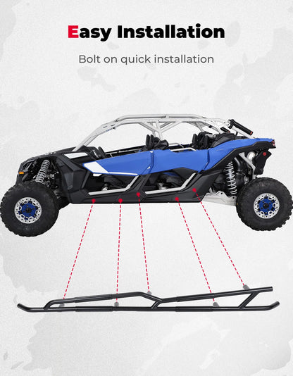 Metal Nerf Bars Rock Sliders, 4-Door for Can-Am Maverick X3 (2017–2026)