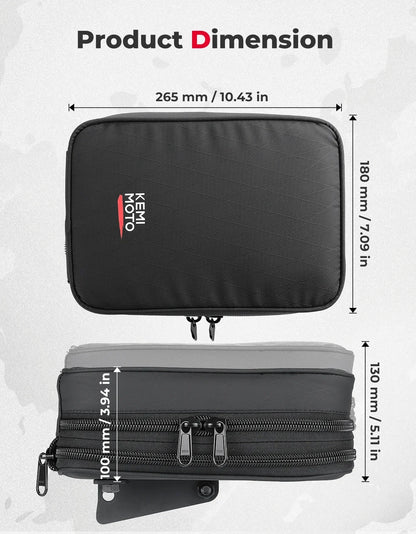 KEMIMOTO PU Armrest Console Storage Bag for Polaris RZR 900, RZR Trail & More