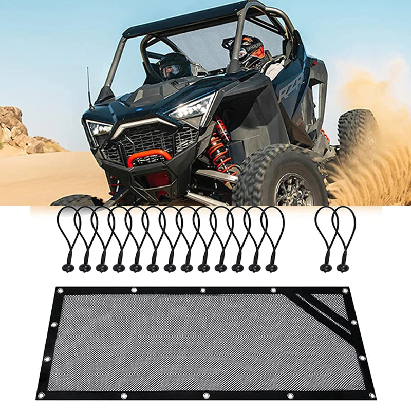 Rear Window Mesh Sun Shade Net for Polaris RZR Pro XP, RZR Pro R & RZR Turbo R