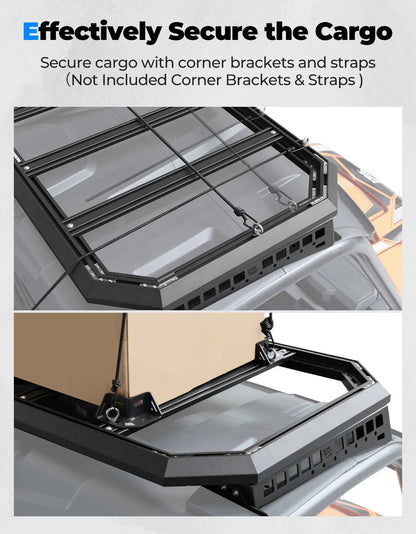 KEMIMOTO Aluminum Roof Rack, 2-Seater for Polaris Ranger XP 1000 & Ranger 1000