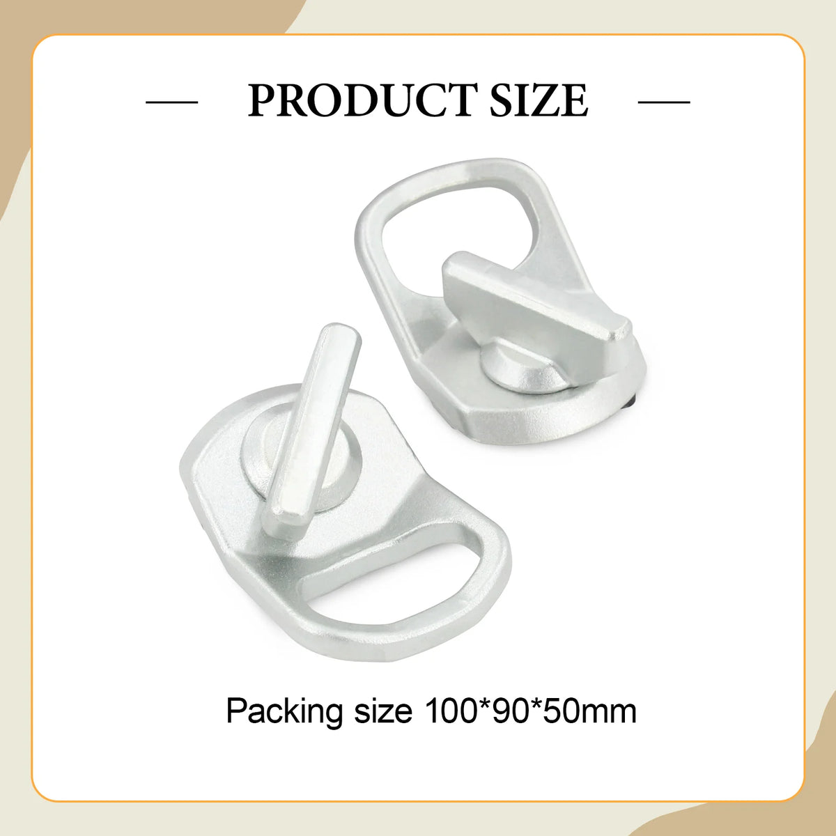 Iron D-Ring Tie-Down Hook Mounts for Polaris Ranger XD 1500 (2024)