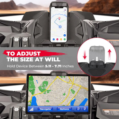 GPS Tablet Mount with Electronic Device Storage Box for Can-Am Maverick Sport, Maverick Trail & Commander